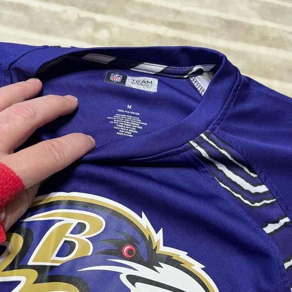 NFL Team Apparel Purple Baltimore Ravens Tee M - Picture 2 of 6